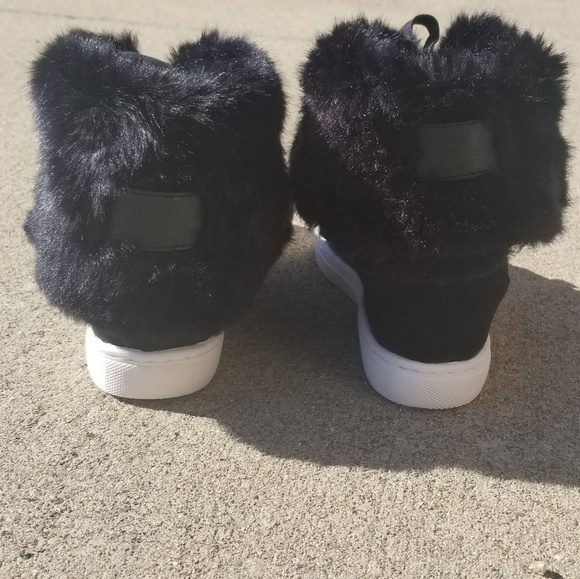 JLO Fur Hi-Top Sneakers - Picture 6 of 7
